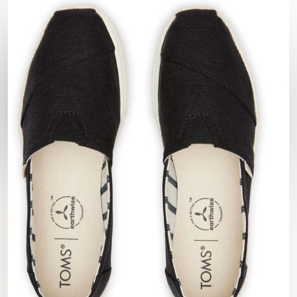 Tom’s Alpargata Cupsole Black Canvas Slip-on Size 8M New, No tags or box. - Picture 9 of 9